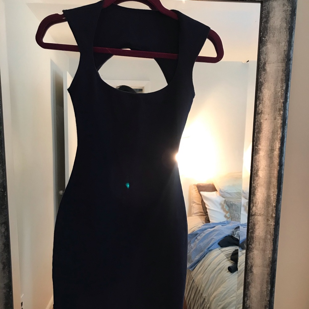 American Apparel Navy Blue Short Sleeve Dress